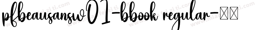 pfbeausansw01-bbook regular字体转换